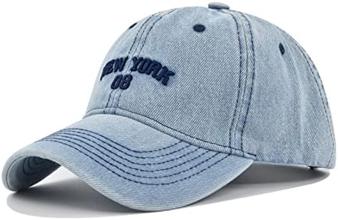Classic de baixo perfil clássico de algodão de algodão Mulheres Baseball Cap -hat chapéu de tampa ajustável clipe