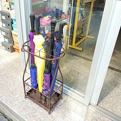Suporte de guarda-chuva de metal simples, bandeja de drenagem de alta capacidade de piso na loja de baldes