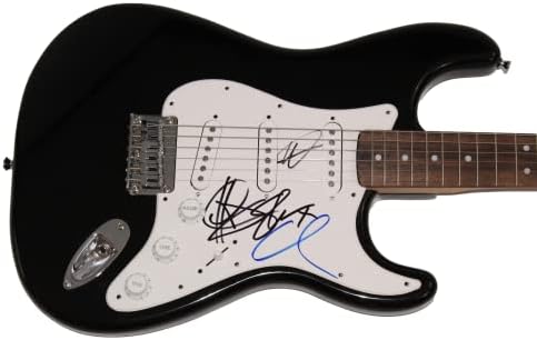 5 segundos de verão 5sos assinou o autografado em tamanho grande guitarra elétrica Black Fender