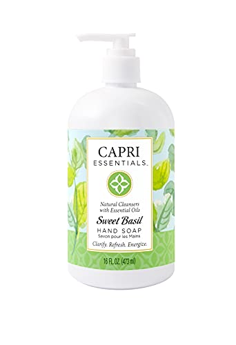 Capri Essentials Basílio doce Sabão natural-sabão líquido de mão com óleos essenciais-sabão líquido