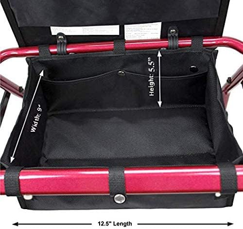 Sob saco ou bolsa de rolo de assento para rolador de quatro rodas, cesto médico de substituição do