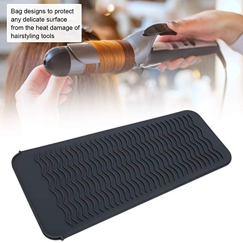 Bolsa de tapete de silicone resistente, capa portátil de capa resistente ao calor viajante de cabelos