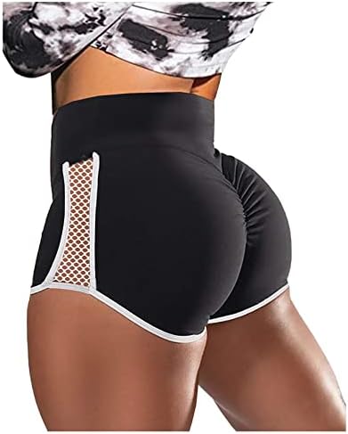 Womens Sports Shorts Casual Calças levantando a cintura High Sports Sports Yoga Hollow shorts