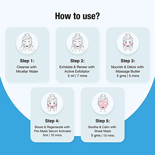 Maxxglow hidrato kit facial ativo de bricolage para mulheres e homens | Kit de cuidados com a pele