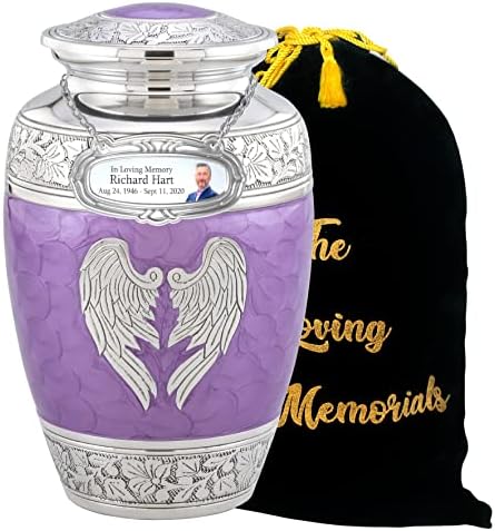 Angel Wings Cremação Urnas para Ashes Adultos Male Male - 200 libras Urnas de enterro para cinzas