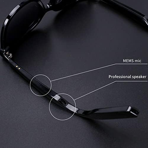 Óculos de sol inteligentes Ashata Bluetooth óculos de áudio inteligentes de áudio construídos em microfone,