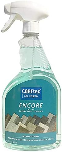 Coretec Encore 03Z76 Cuidado de limpeza do piso para piso de vinil de luxo pronto para usar o frasco de spray de