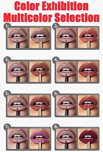 Xirujnfd 16 Color Longo de batom de longa lipstick Combo, revestimento de lábios de cabeça dupla e conjunto