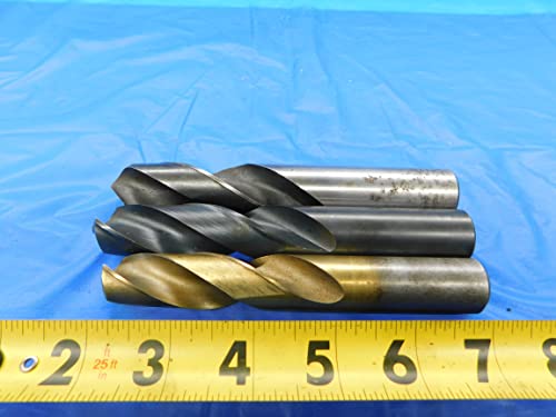 3pcs HSS/Bits de perfuração de torção de cobalto 7/8, 25/32, 55/64 .875 .78125 Ferramentas de ferramentas -