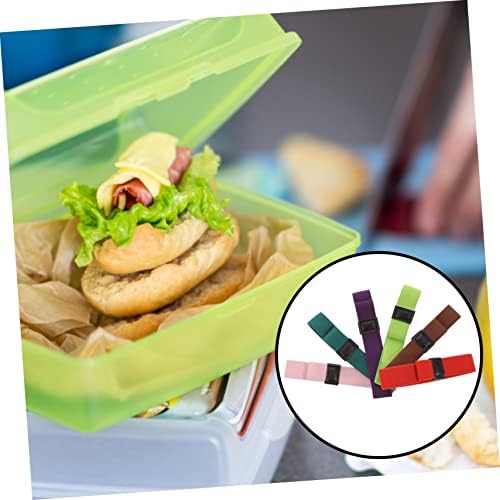 SHERCHPRY 6PCS Caixa Bento Bento Strap Snack Contêiner Infantil Recipientes para lanches Snacks Para adultos