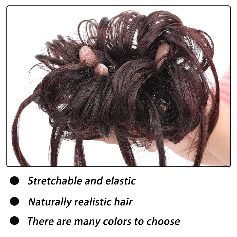 colorvay pêlo bagunçado coque de cabelo penteado cacheado updo scrunchies de cabelos rabo de cavalo scrunchies