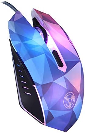 Gamer de mouse com fio Y-Quarter, Diamond Edition Gaming Mouse, mouse de luz de fundo óptico para laptop
