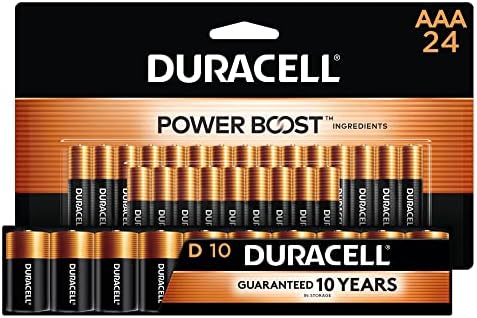 Duracell Coppertop AAA 24 contagem + d 10 Baterias alcalinas contagem pacote combinado - Longa duração, tripla