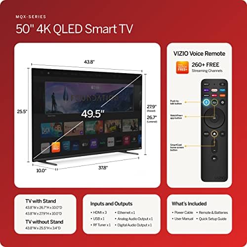 Vizio 50 polegadas MQX Series premium 4K 120Hz QLED HDR Smart TV com Dolby Vision, Array Full
