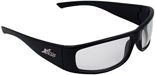 ERB 17921 óculos de segurança boasxtreme, moldura preta com lente de fumaça