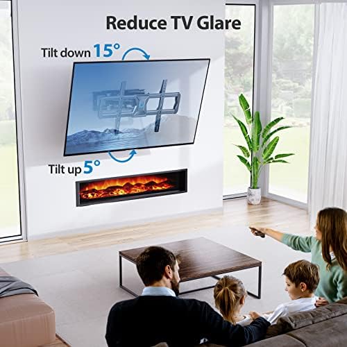 Pipell TV Montagem de parede Motivo completo para a maioria das TVs OLED LCD OLED de 37 a 75 polegadas, TV de