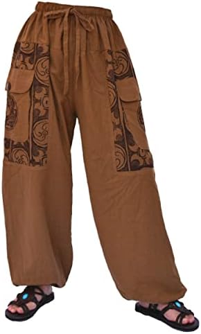 Calça de harém de siamrose calça de ioga homens mulheres calças casuais calças 2 bolsos grandes