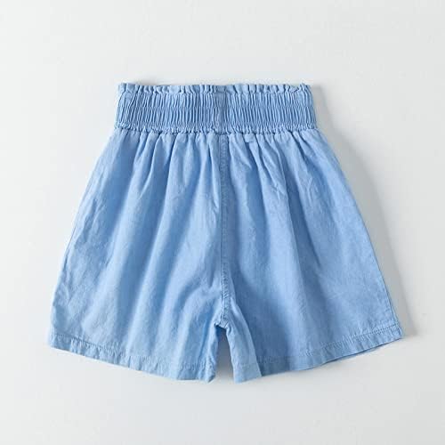 Meninas curtas crianças crianças garotas meninos cinto elástico short casual calça roupas 6y futebol