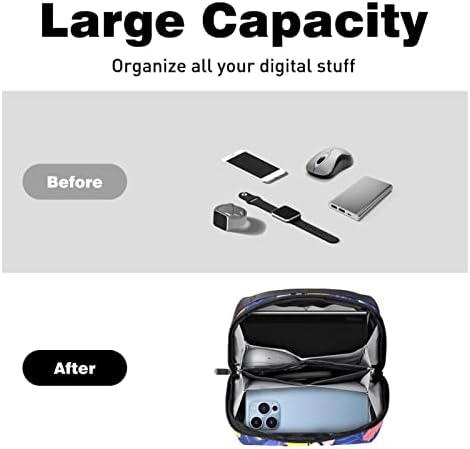 Carteira de bolsa de bolsa de transporte de caixa de caixa de transportar Bolsa de cabo USB Organizador