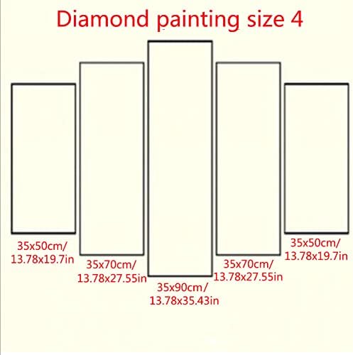 Kits de pintura de diamante 5D DIY para adultos, 5 conjuntos/peças Bordado de diamante Diamante Brill