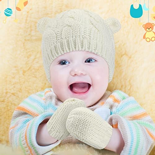 6 pares de lutas de chapéu de gorro de inverno recém-nascidos para meninas meninas infantil Chapéus de malha de malha de chapéu de inverno por 6-18 meses