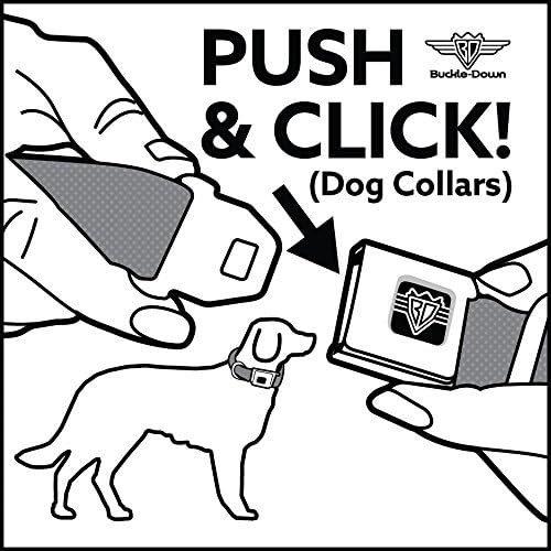 Fivela de cinto de segurança de colarinho de cachorro fantasmas espalhados preto branco 18 a 32 polegadas 1,5 polegadas