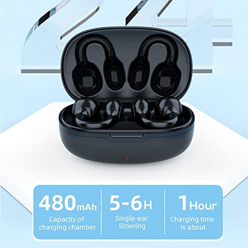 Fones de ouvido sem fio Ear clipe Os fones de ouvido Bluetooth 5.3, fones de ouvido abertos Bluetooth