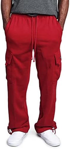 Homens de carga de carga ao ar livre calça tática de calça tática de calça clássica FIT com calças de moletom de bolsos múltiplos
