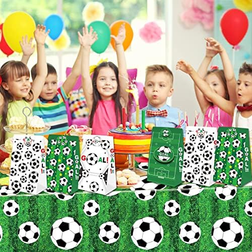 JSCPC 24PCS Softe Party Sacos para festa de aniversário temática de futebol, festas de futebol