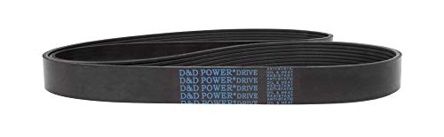 D&D PowerDrive 738K3 Poly V cinto, 3 banda, borracha