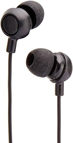 Ruído isolando fones de ouvido no orelheiro para som estéreo e extremo conforto. Compatível com todos os smartphones e tablets Jack de 3,55 mm - preto