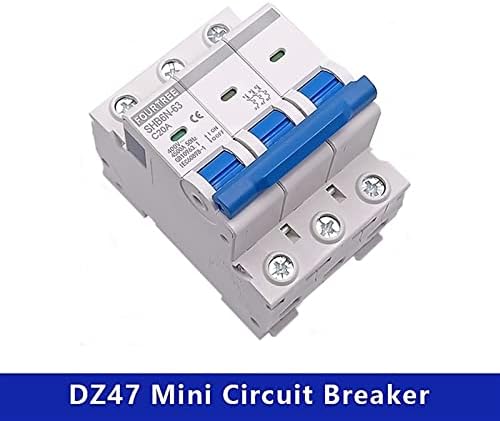 Zaahh 1pcs disjuntor 3 pólo jin trilho 400V ~ Mini Caixa de distribuição de interruptor de ar doméstico Equipamento