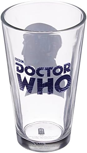 Doctor Who Anniversary Segundo médico 16 oz. Conjunto de vidro de 2