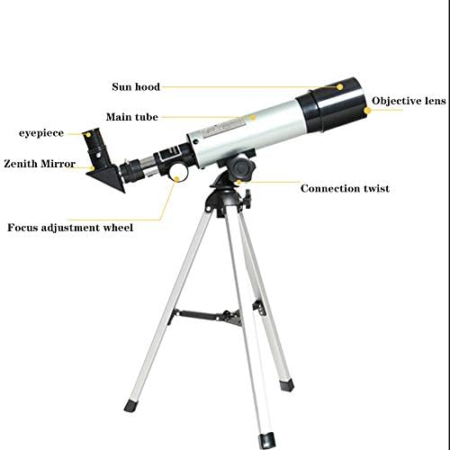 Z/A O telescópio é para crianças, iniciantes, adultos, telescópio refratante astronômico de 50 mm,