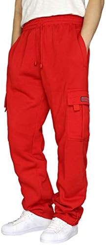 calça esportiva de fundo aberto e de fundo aberto, lcziwo masculino, com bolsos, calças de corredor