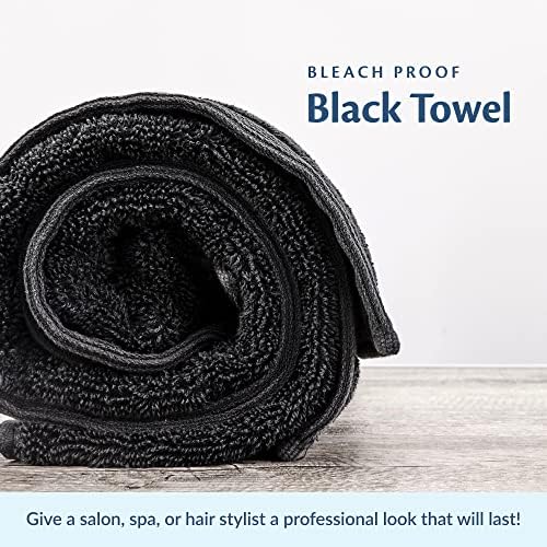 Toalhas à prova de alvejante preto de Groko Textiles, 144 Pacote algodão 16 x 27 cor segura,