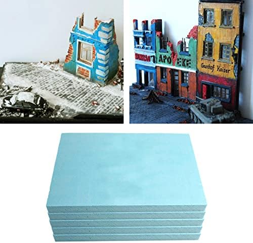 Yiju 5pcs Base de diorama da placa de espuma para cenário de paisagem em miniatura de jardim, hobby, artes,