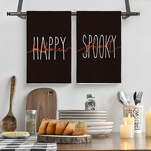 Modo Artóide Gnomos Jack-O-Lantern Pumpkin Candy Vases Spooky Happy Halloween Toalhas de cozinha