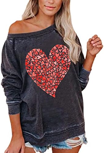 Womens Love Love Hearts Tops Teen Valentines camisa