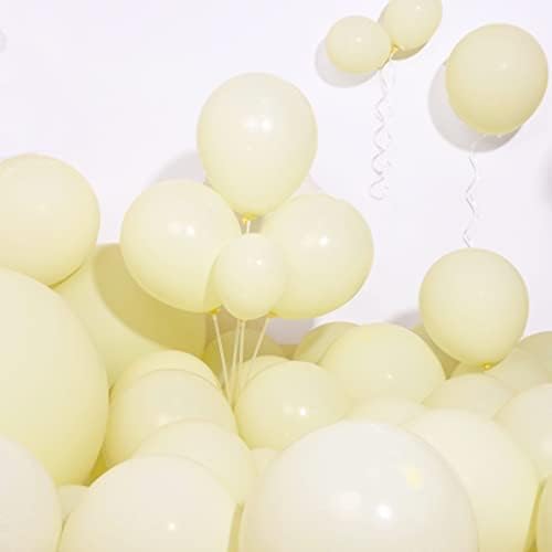 Balões amarelos pastel kit de guirlanda 105 PCs 18/12/10/5 polegadas Balões amarelos claros diferentes