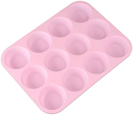 Hemoton Silicone Gummy molde molde de silicone 12 Cavidade Silicone Baking Soap Pan para sabonete de muffin em