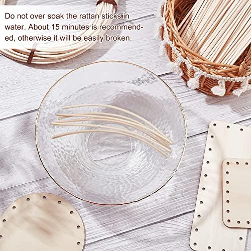 Kit de cesta olycraft 4pcs cesta de crochê base de madeira base oval base de madeira retângulo em branco Base