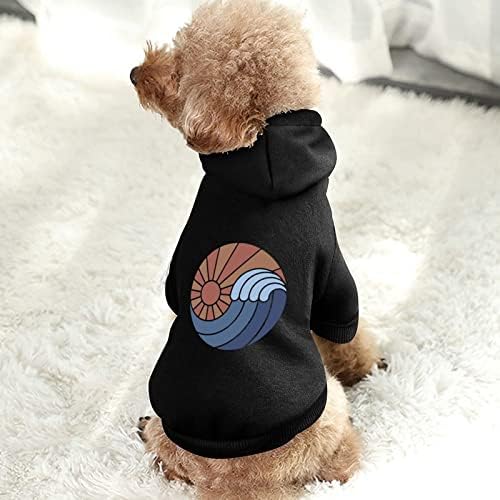 Sun & Sea Wave Personalizado Capuz de cães de estimação macio para cães de cachorro suéteres de estimação respiráveis