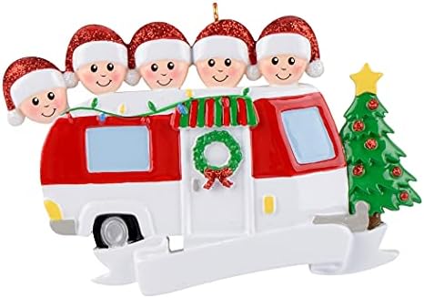 Família Maxora RV de 3 Ornamento - Família personalizada de RV -Motorhome de 3 Ornamento de Natal