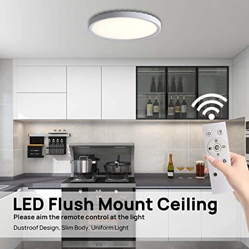 Greia de luminária de teto LED, luz do teto de montagem nivelada 12 polegadas, luz do teto RGB com