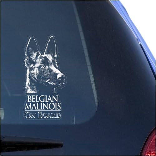 Belga Malinois Clear Vinyl Decals adesivo para janela, mechelaar Shepherd Dog Sign Art Print