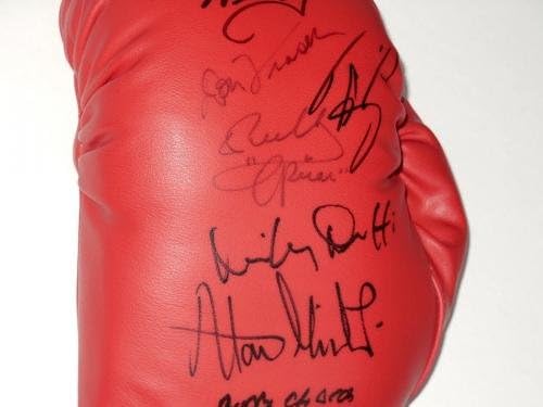 Legends de boxe Luva autografada - Chacon, Olivares, Wright, etc. - luvas MLB autografadas