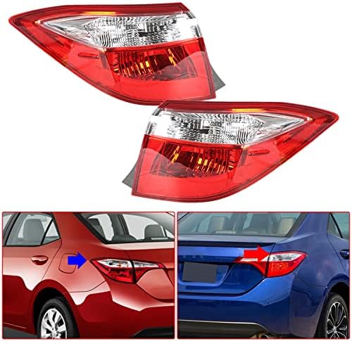Marddpair RH & LH Substituição de luzes externas para 2014- Toyota Corolla Driver e Passageiro Taillamp