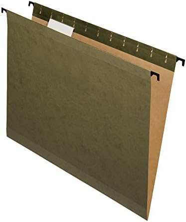 PENDAFLEX SUREHOOK Pastas de suspensão reforçada, tamanho da letra, verde padrão, 20 por caixa e bolsos de suspensão