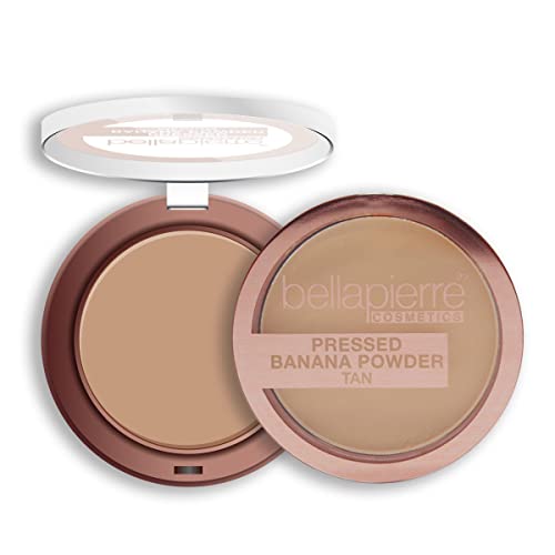 Bellapierre pressionou Banana Setting Powder | Pó de correção de cores leves com proteção de maquiagem durante
